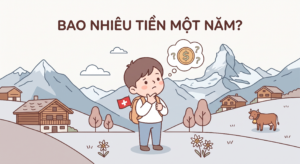 Hình minh họa học sinh đang băn khoăn tìm hiểu chi phí du học Thụy Sĩ bao nhiêu tiền một năm.