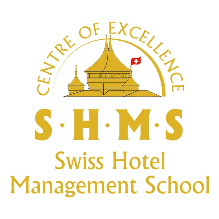 Hình ảnh logo chính thức của trường quản trị khách sạn SHMS (Swiss Hotel Management School) Thụy Sĩ.