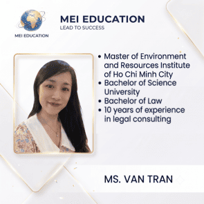 Hình ảnh chân dung giới thiệu Ms. Van Tran, chuyên gia tư vấn pháp lý tại MEI Education.